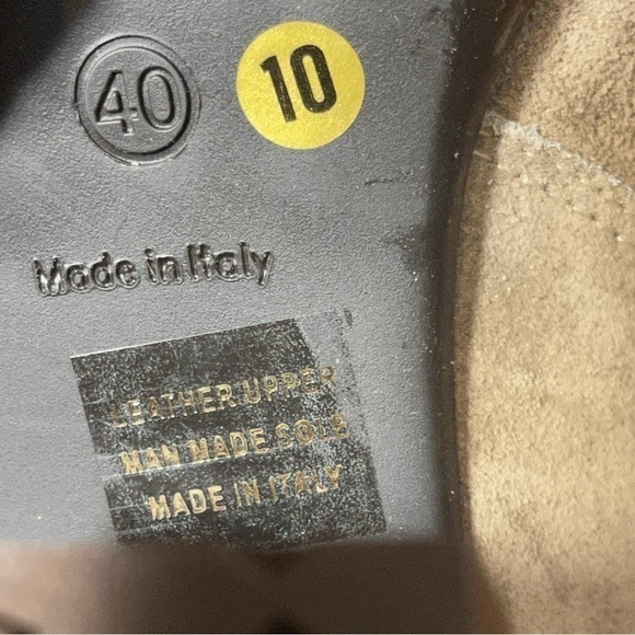 Emanuele CRASTO NWT Womens Riding Boots Brown Leather Mid Calf Pull On 10 EUR 40 - Picture 9 of 14